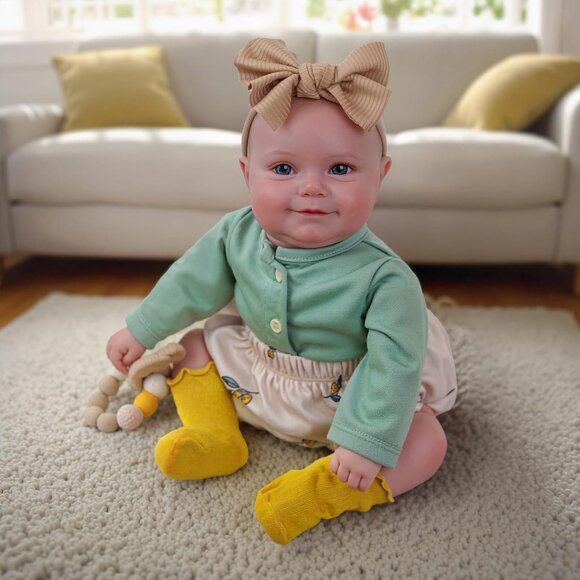 🆕20Inch Realistic Soft Vinyl With Weighted Cloth Body Toddler Girl Reborn Baby - Picture 6 of 12